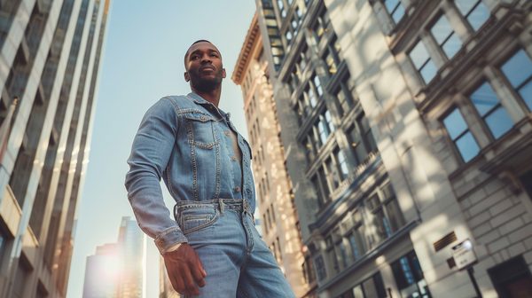 Adoptez la tendance avec une salopette en jean pour homme